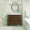 James Martin Vanities 36'' Vanity, Mid Century Walnut w/ 3 CM Arctic Fall Solid Surface Top 485-V36-WLT-3AF - alternate 3